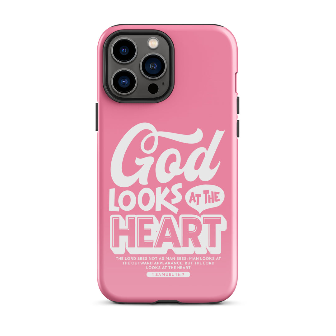 Christian Phone Case God Looks At Heart for iPhone® iPhone® Phone Cases Glossy iPhone 13 Pro Max 