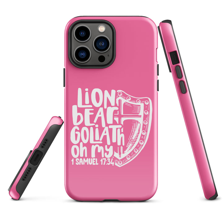 Christian Phone Case Lion Bear Goliath Oh My Pink for iPhone® iPhone® Phone Cases   