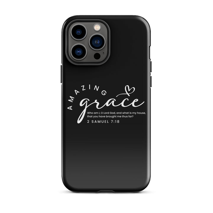 Christian Phone Case Amazing Grace Heart Black for iPhone® iPhone® Phone Cases Glossy iPhone 13 Pro Max 