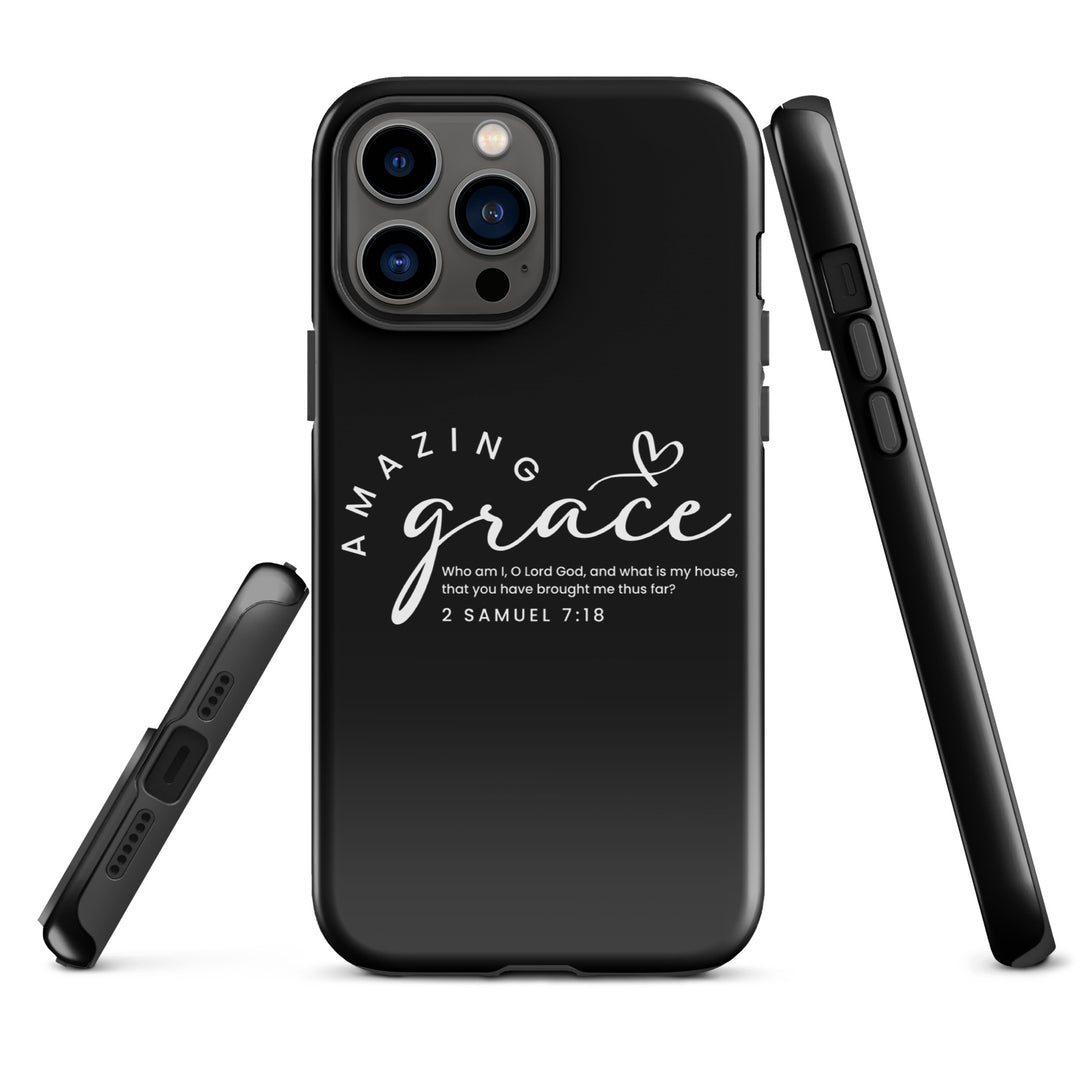 Christian Phone Case Amazing Grace Heart Black for iPhone® iPhone® Phone Cases   