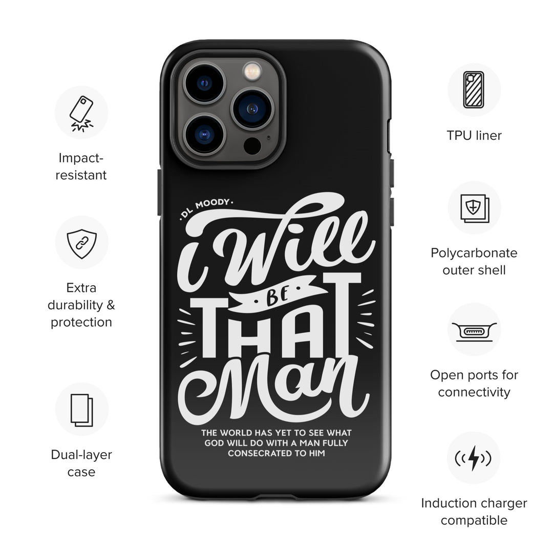 Christian Phone Case I Will Be That Man Black for iPhone® iPhone® Phone Cases   