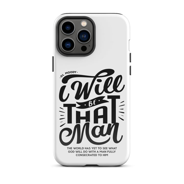 Christian Phone Case I Will Be That Man White for iPhone® iPhone® Phone Cases Glossy iPhone 13 Pro Max 