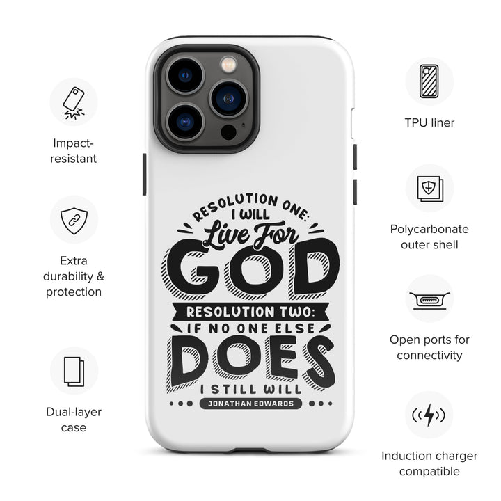 Christian Phone Case Live For God White for iPhone® iPhone® Phone Cases   