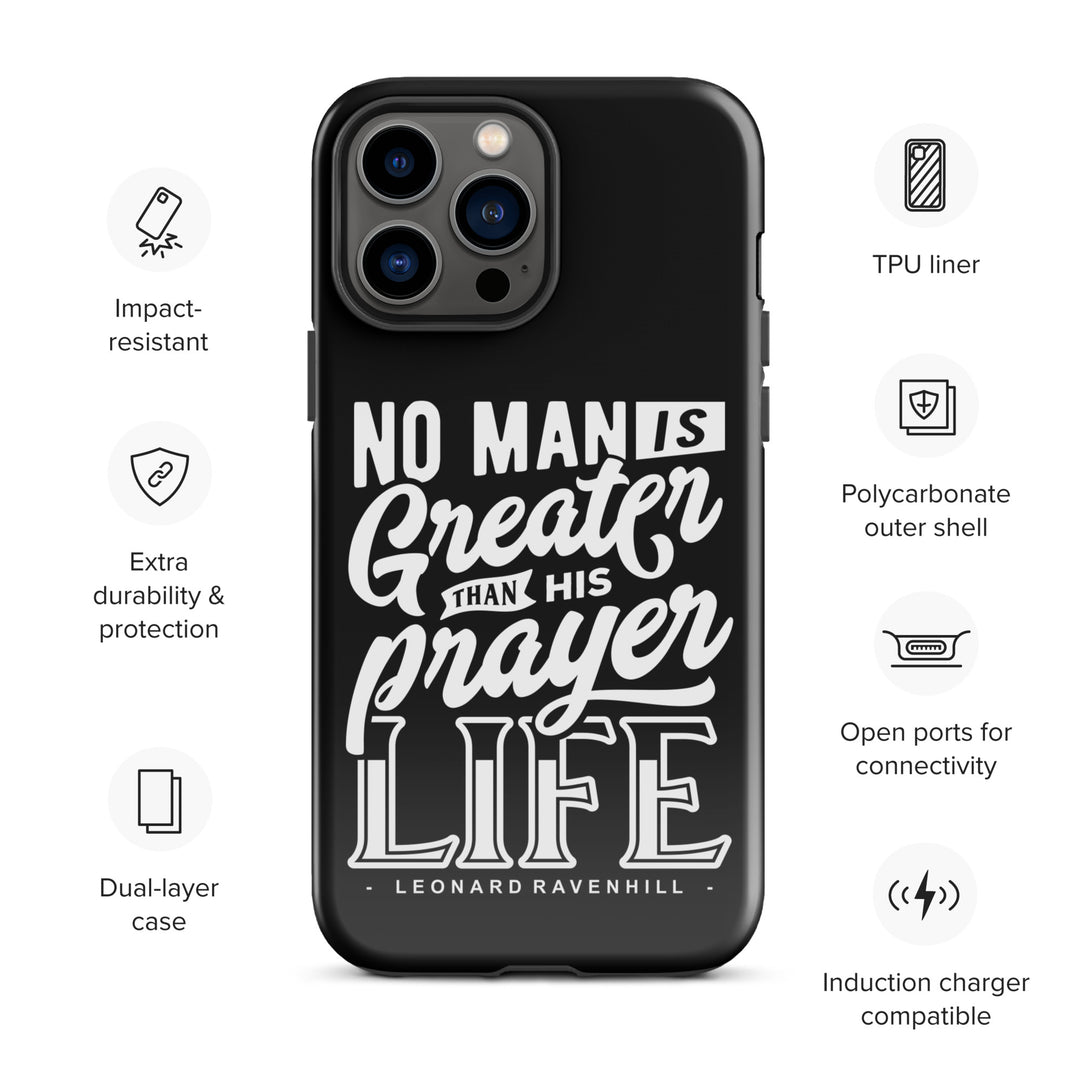 Christian Phone Case Prayer Life Black for iPhone® iPhone® Phone Cases   