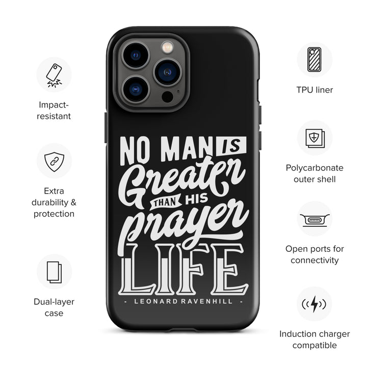 Christian Phone Case Prayer Life Black for iPhone® iPhone® Phone Cases   