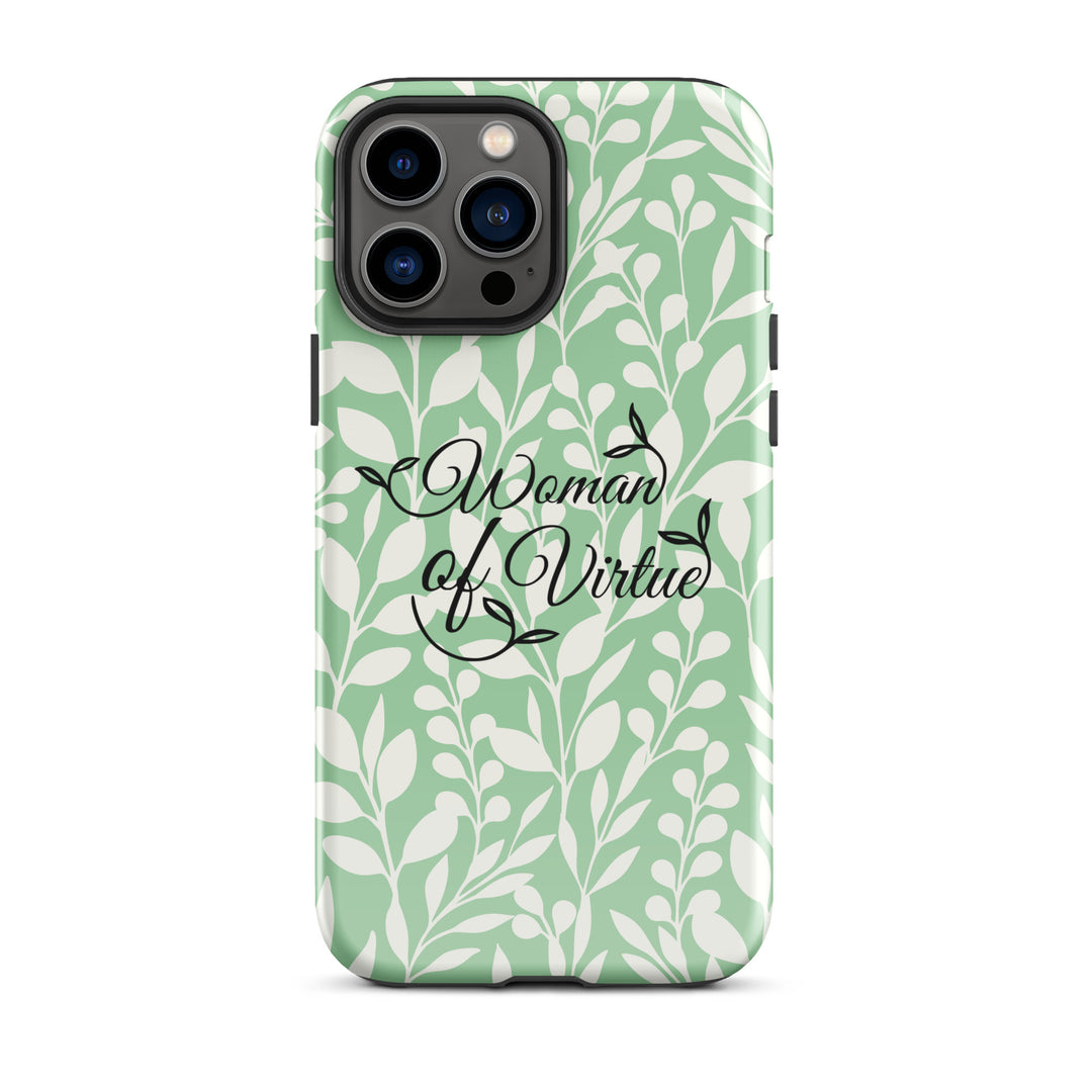 Christian Phone Case Woman of Virtue Green for iPhone® iPhone® Phone Cases Glossy iPhone 13 Pro Max 