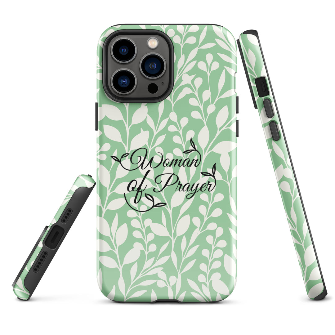 Christian Phone Case Woman of Prayer Green for iPhone® iPhone® Phone Cases   