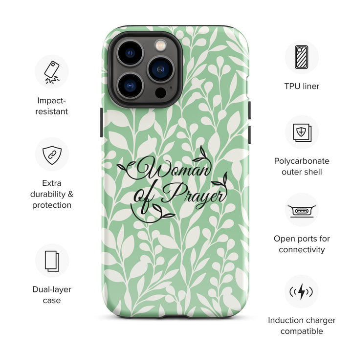 Christian Phone Case Woman of Prayer Green for iPhone® iPhone® Phone Cases   