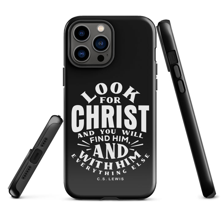 Christian Phone Case Look For Christ Black for iPhone® iPhone® Phone Cases   