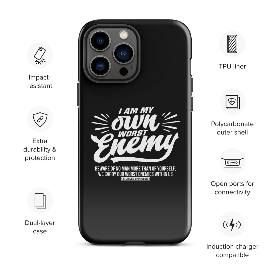 Christian Phone Case Worst Enemy Black for iPhone® iPhone® Phone Cases   