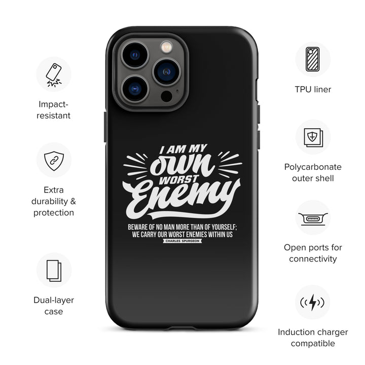 Christian Phone Case Worst Enemy Black for iPhone® iPhone® Phone Cases   