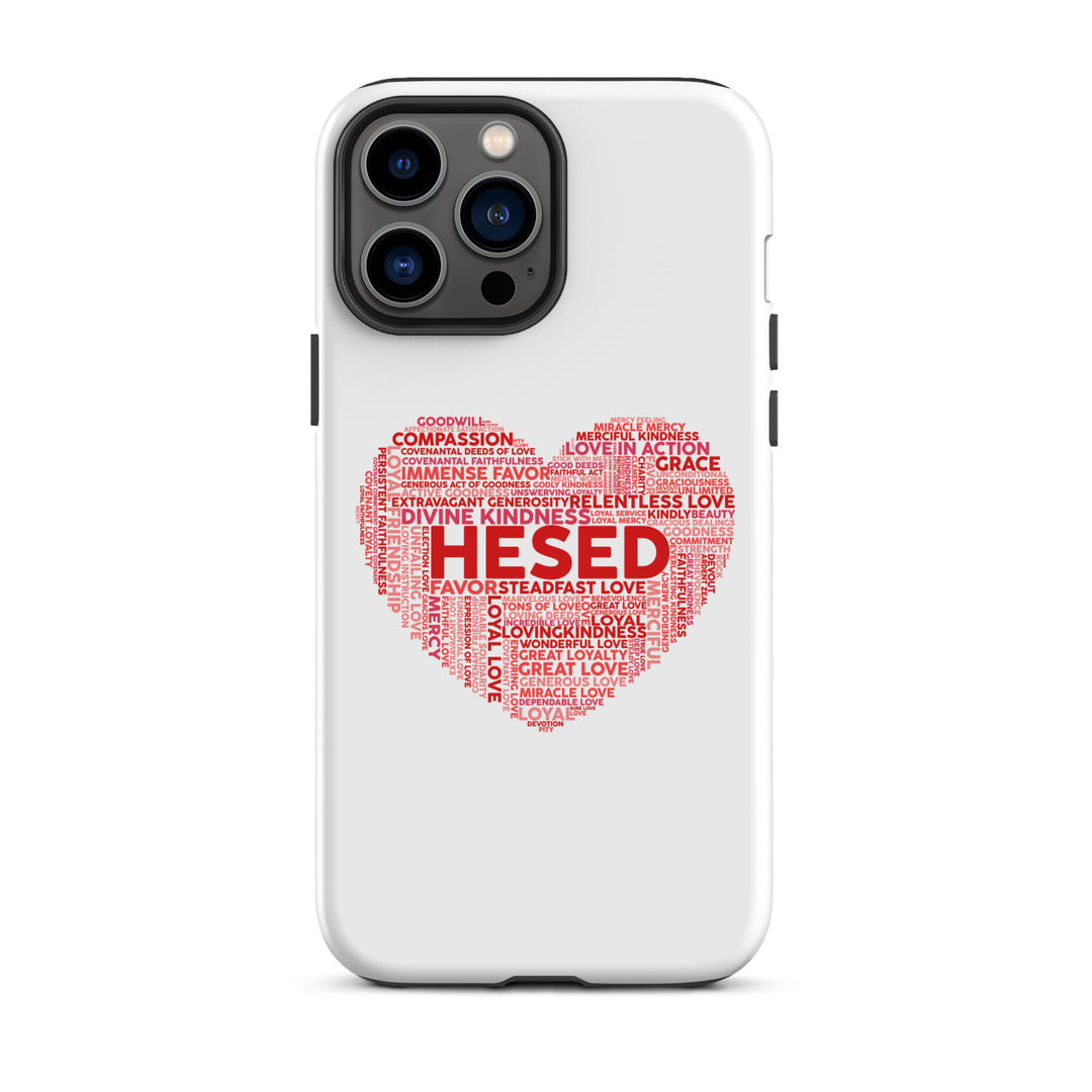 Christian Phone Case Hesed Heart White for iPhone® iPhone® Phone Cases Glossy iPhone 13 Pro Max 