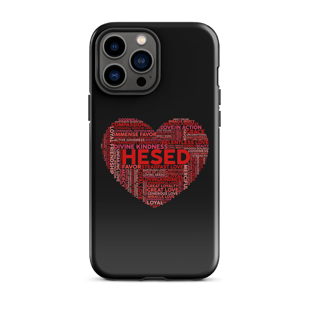 Christian Phone Case Hesed Heart Black for iPhone® iPhone® Phone Cases Glossy iPhone 13 Pro Max 