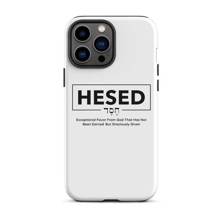 Christian Phone Case Hesed Hebrew Exceptional Favor White for iPhone® iPhone® Phone Cases Glossy iPhone 13 Pro Max 