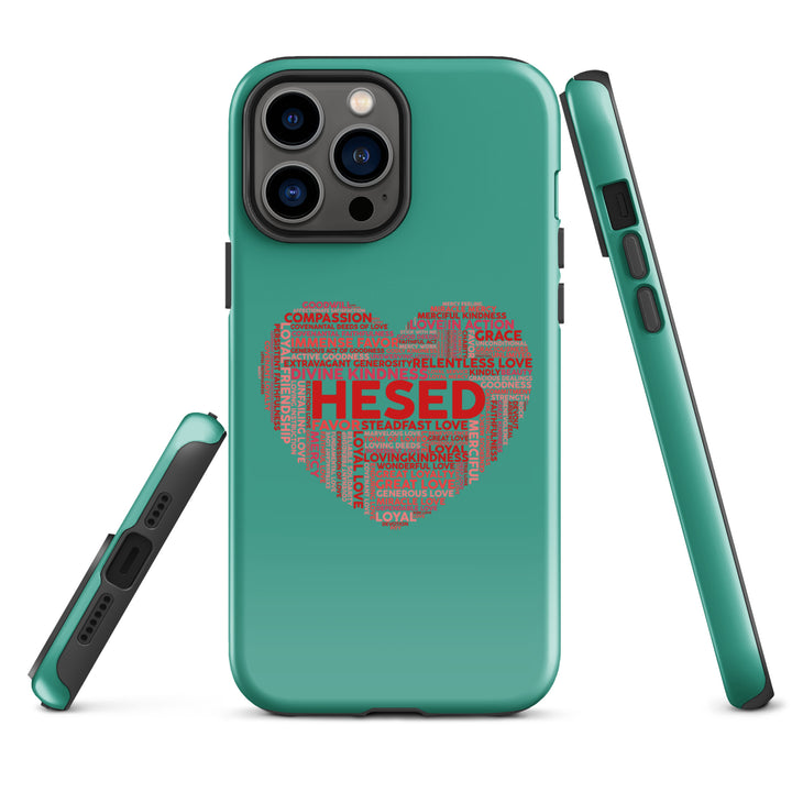 Christian Phone Case Hesed Heart Teal for iPhone® iPhone® Phone Cases   