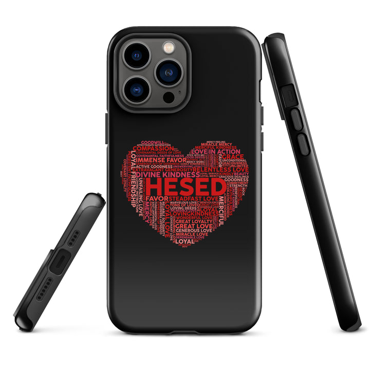 Christian Phone Case Hesed Heart Black for iPhone® iPhone® Phone Cases   