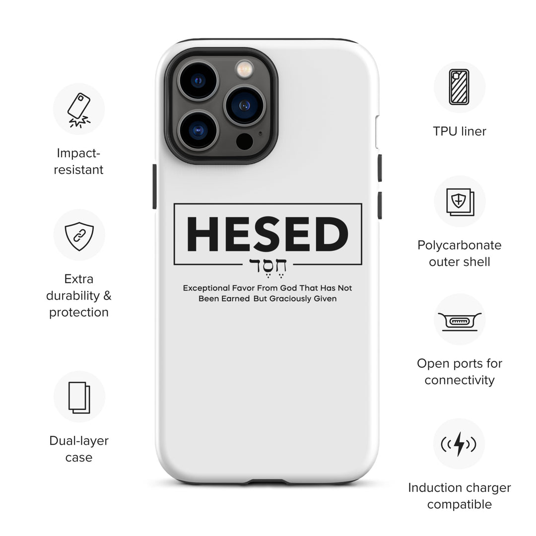 Christian Phone Case Hesed Hebrew Exceptional Favor White for iPhone® iPhone® Phone Cases   