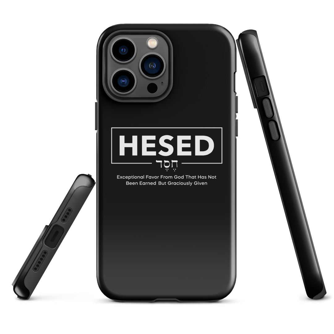 Christian Phone Case Hesed Hebrew Exceptional Favor Black for iPhone® iPhone® Phone Cases   