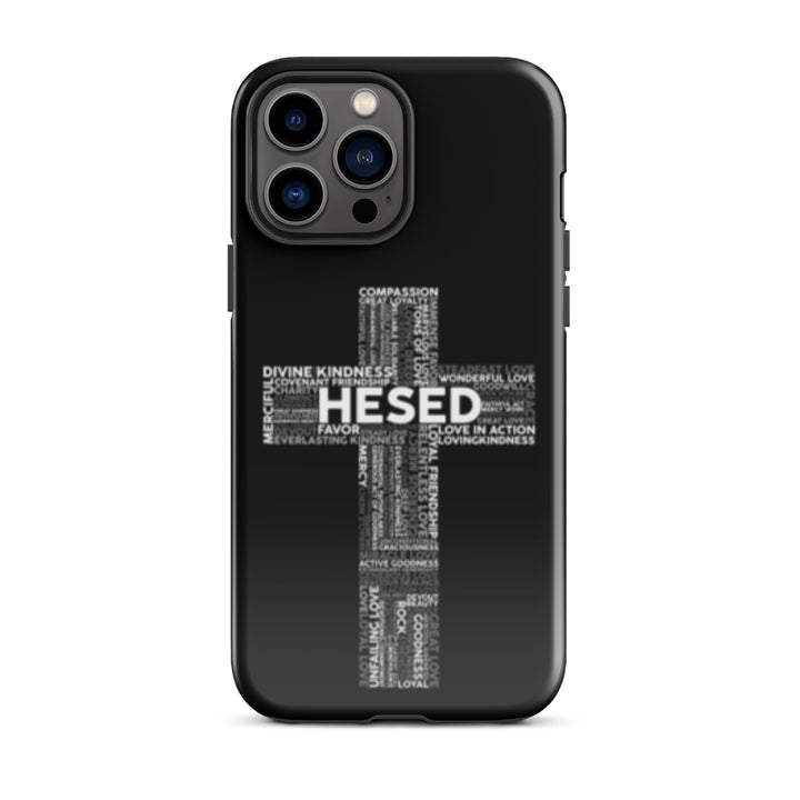 Christian Phone Case Hesed Cross Black for iPhone® iPhone® Phone Cases Glossy iPhone 13 Pro Max 