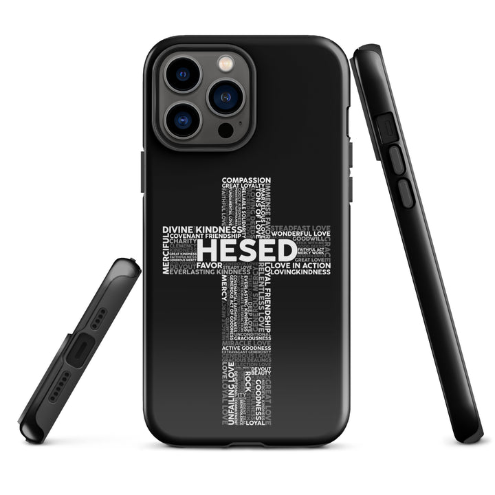 Christian Phone Case Hesed Cross Black for iPhone® iPhone® Phone Cases   