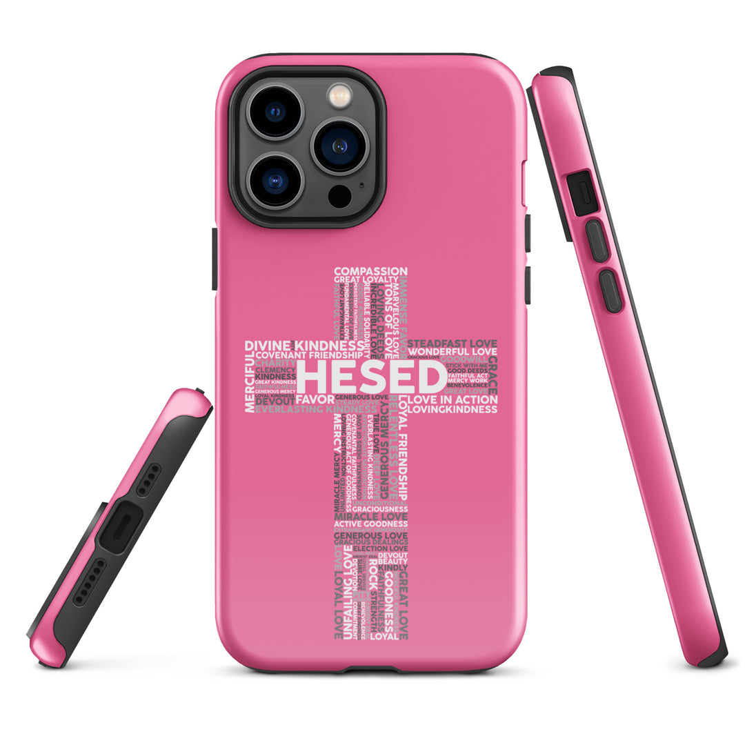 Christian Phone Case Hesed Cross Pink for iPhone® iPhone® Phone Cases   