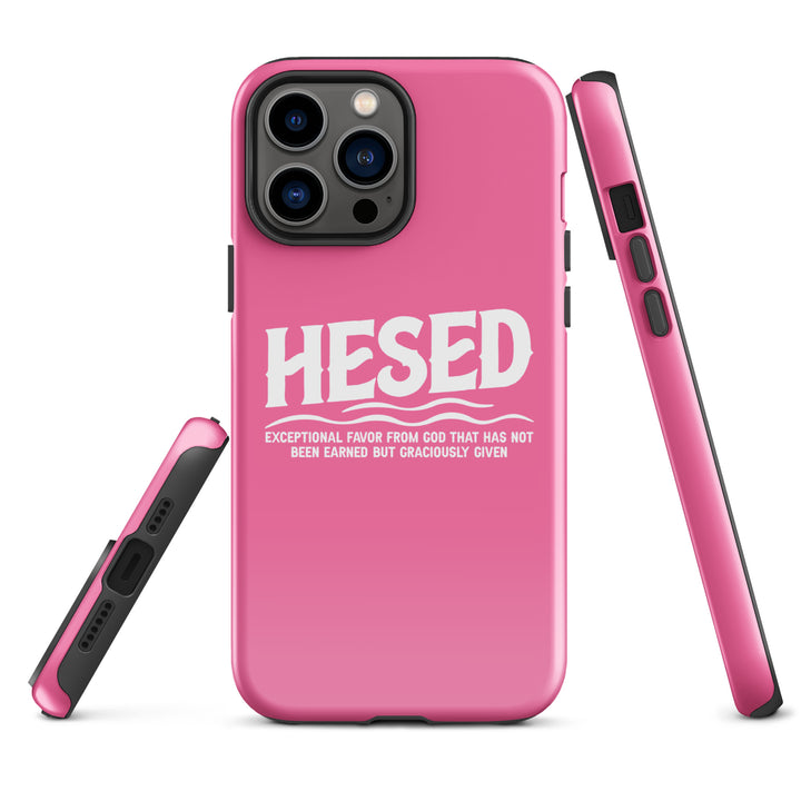 Christian Phone Case Hesed Exceptional Favor Pink for iPhone® iPhone® Phone Cases   