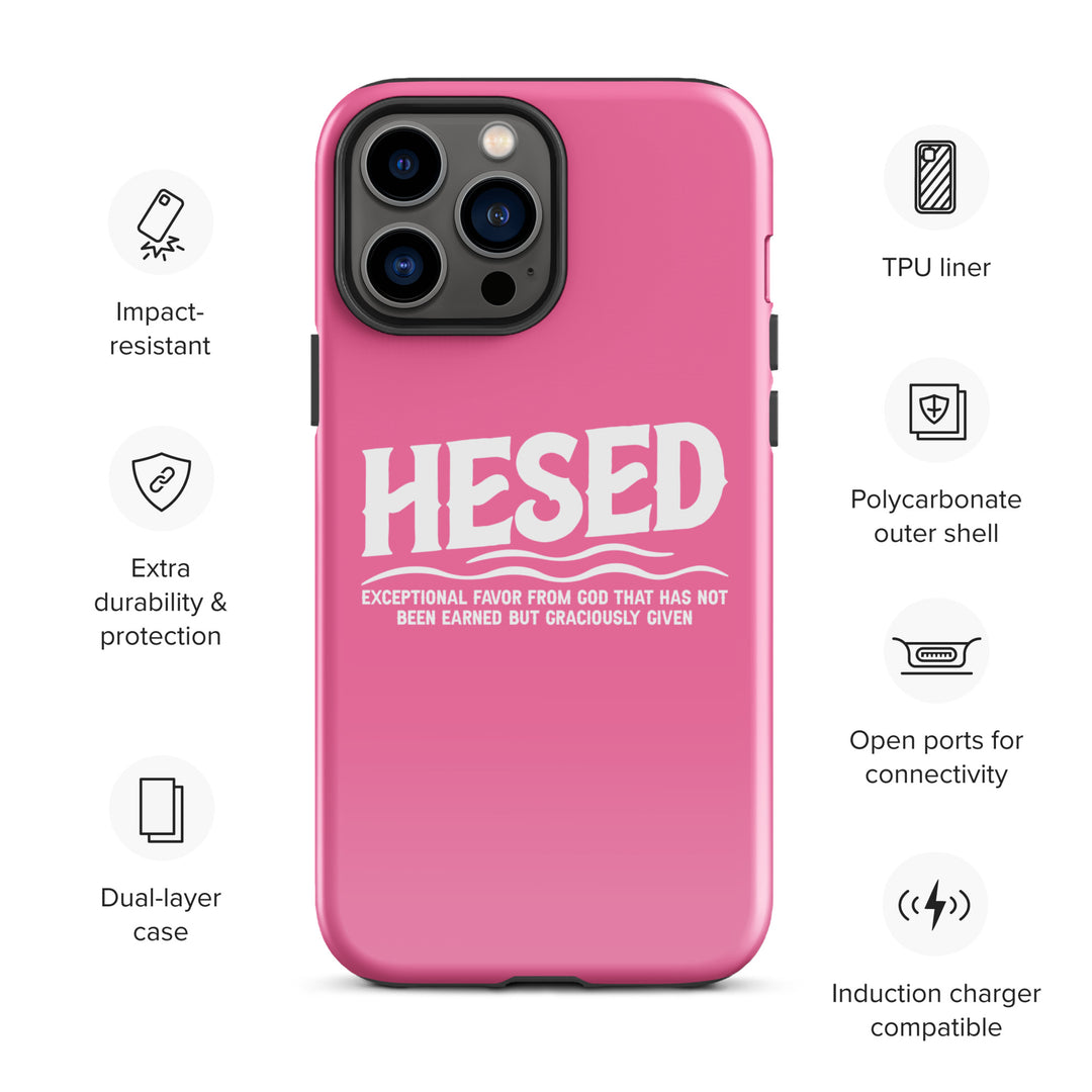 Christian Phone Case Hesed Exceptional Favor Pink for iPhone® iPhone® Phone Cases   