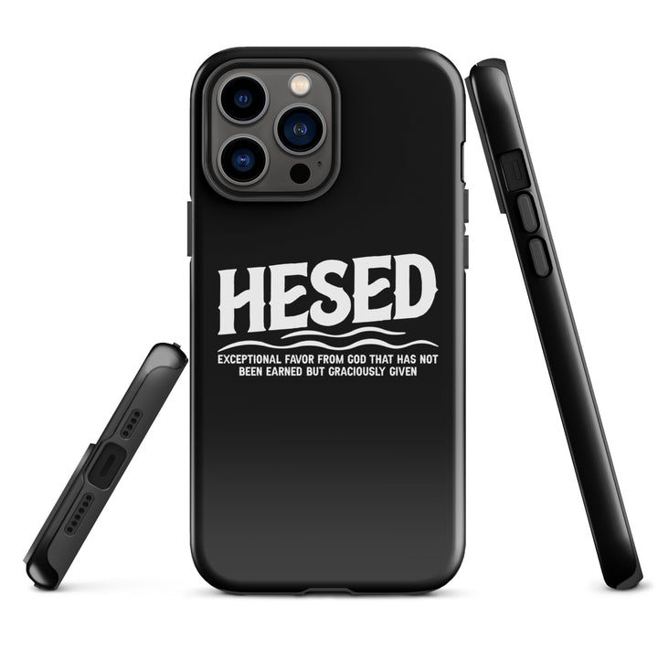 Christian Phone Case Hesed Exceptional Favor Black for iPhone® iPhone® Phone Cases   