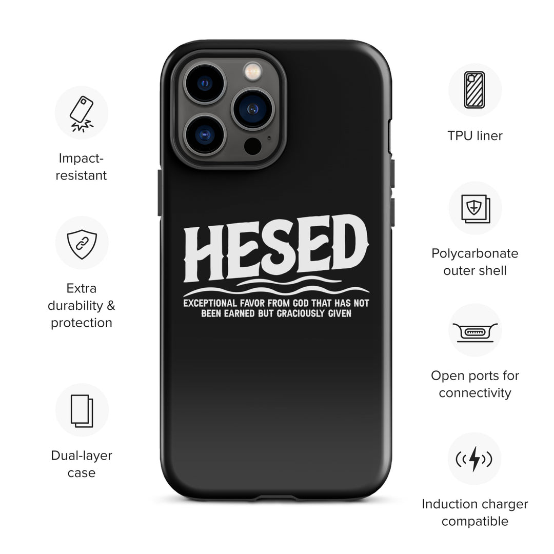 Christian Phone Case Hesed Exceptional Favor Black for iPhone® iPhone® Phone Cases   