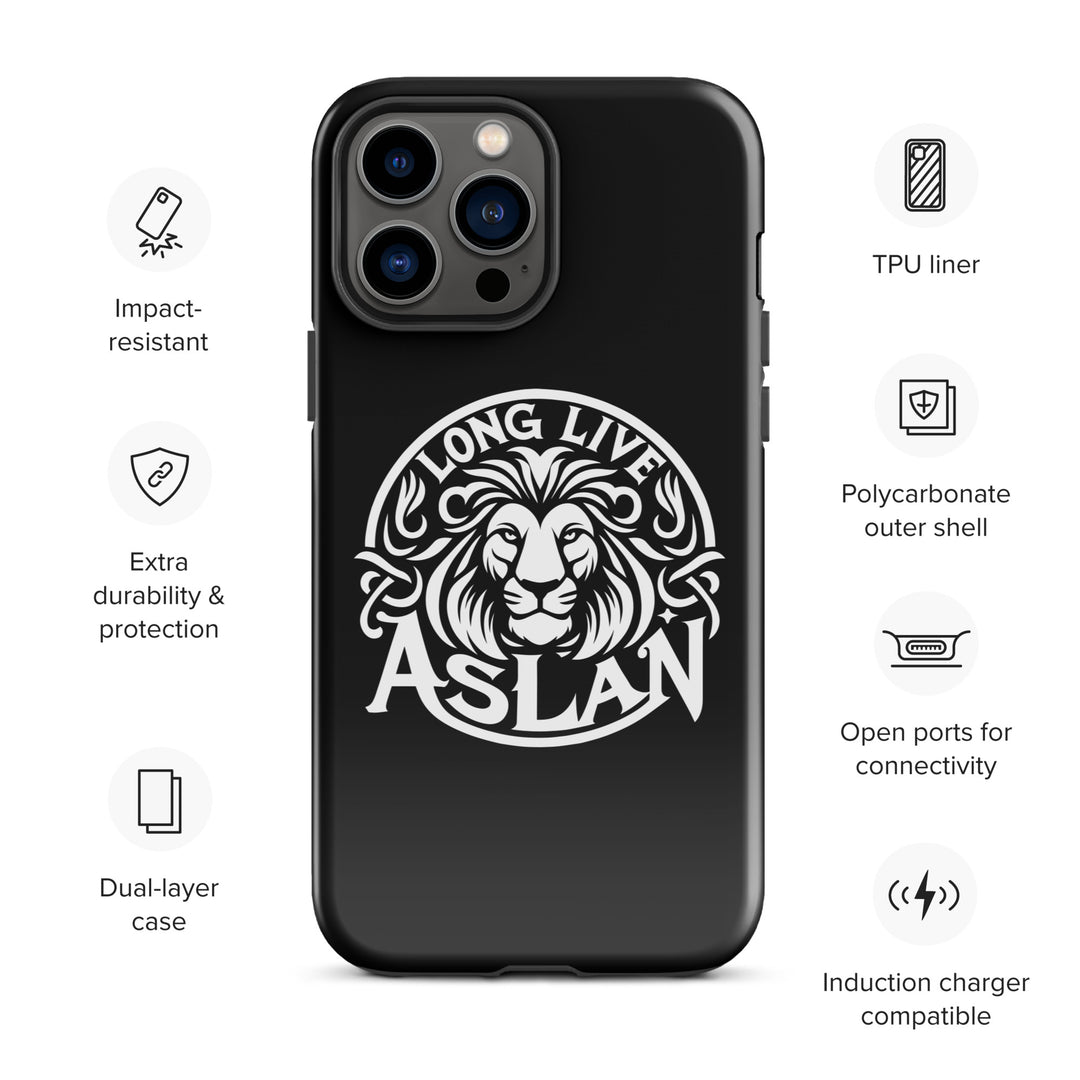 Christian Phone Case Long Live Aslan Black for iPhone® iPhone® Phone Cases   