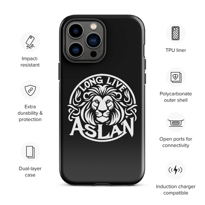 Christian Phone Case Long Live Aslan Black for iPhone® iPhone® Phone Cases   