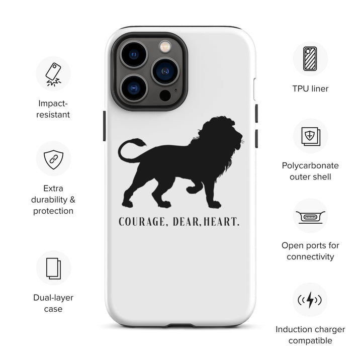 Christian Phone Case Courage Dear Heart White for iPhone® iPhone® Phone Cases   