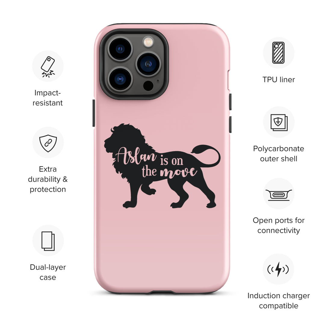 Christian Phone Case Aslan Is On Move Pink for iPhone® iPhone® Phone Cases   