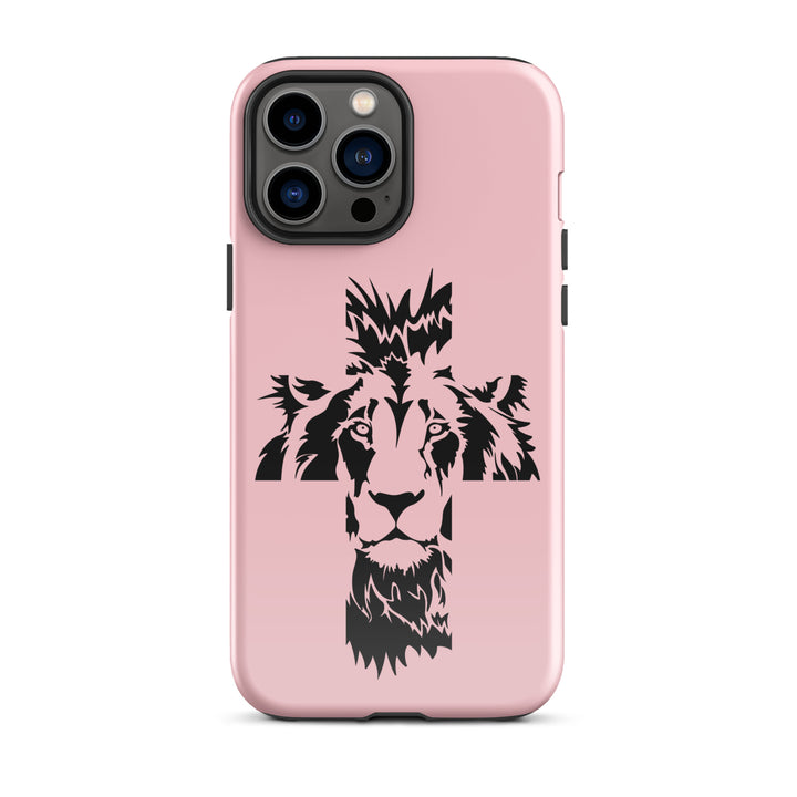 Christian Phone Case Aslan Cross Pink for iPhone® iPhone® Phone Cases Glossy iPhone 13 Pro Max 