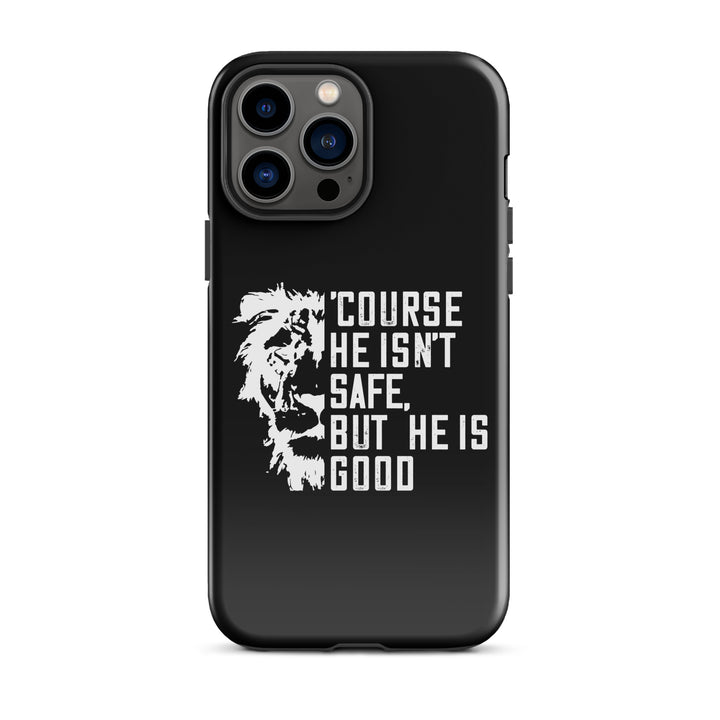 Christian Phone Case for iPhone® 'Course He Isn't Safe Black iPhone® Phone Cases Glossy iPhone 13 Pro Max 