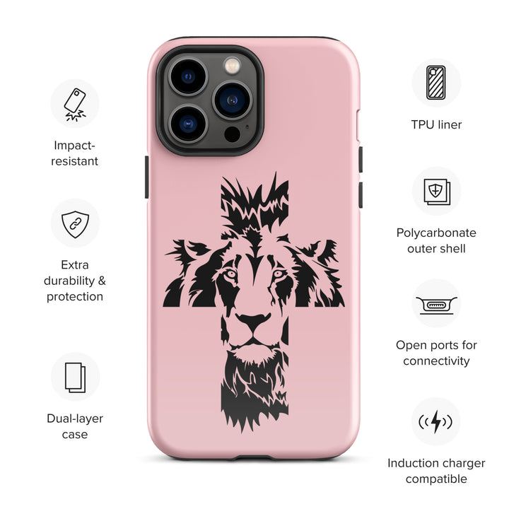 Christian Phone Case Aslan Cross Pink for iPhone® iPhone® Phone Cases   