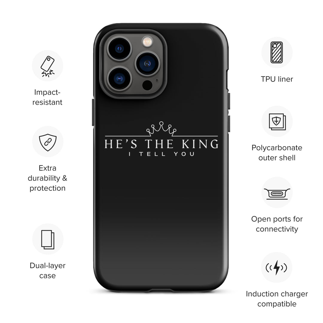 Christian Phone Case He's The King Black for iPhone® iPhone® Phone Cases   