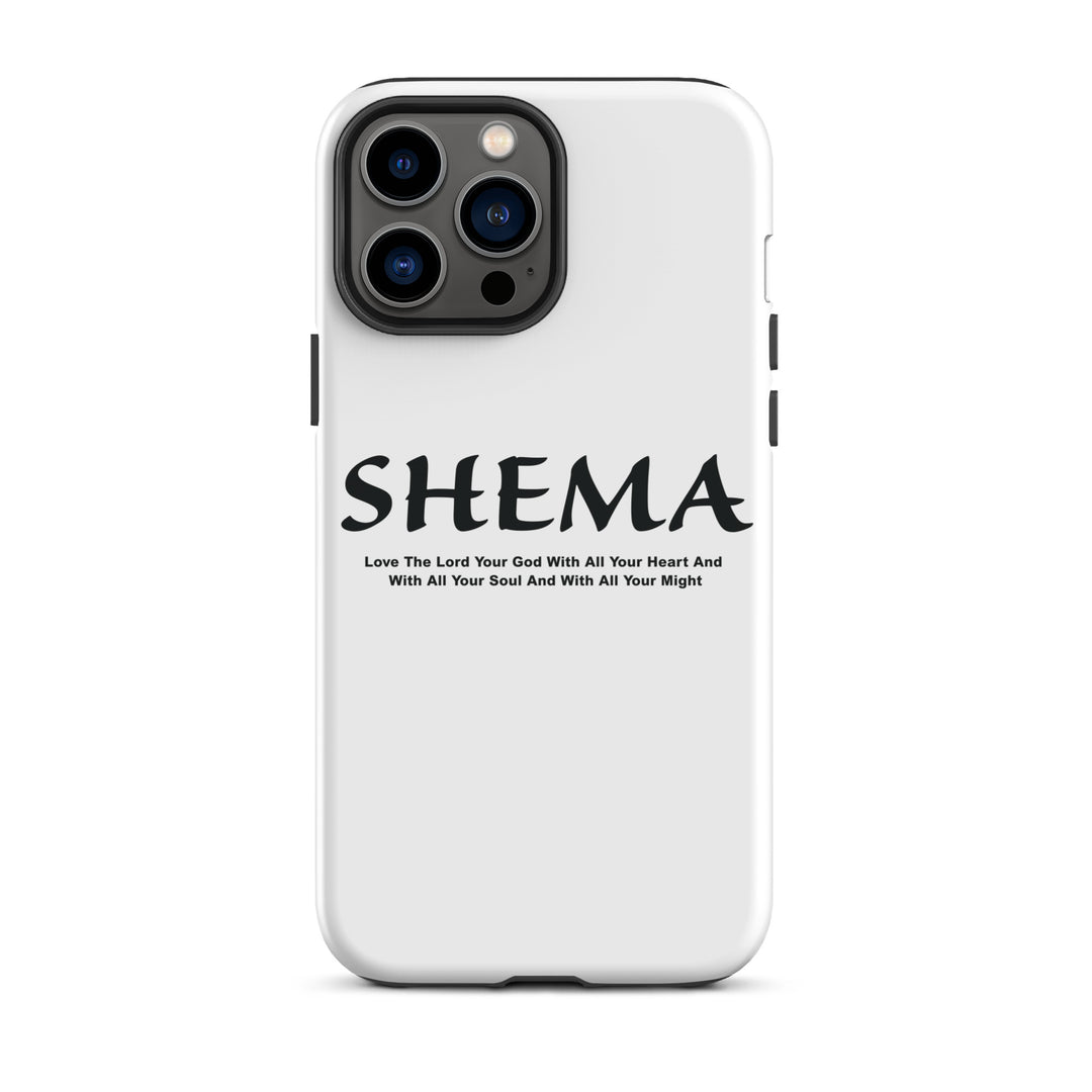 Christian Phone Case Shema Love The Lord White for iPhone® iPhone® Phone Cases Glossy iPhone 13 Pro Max 