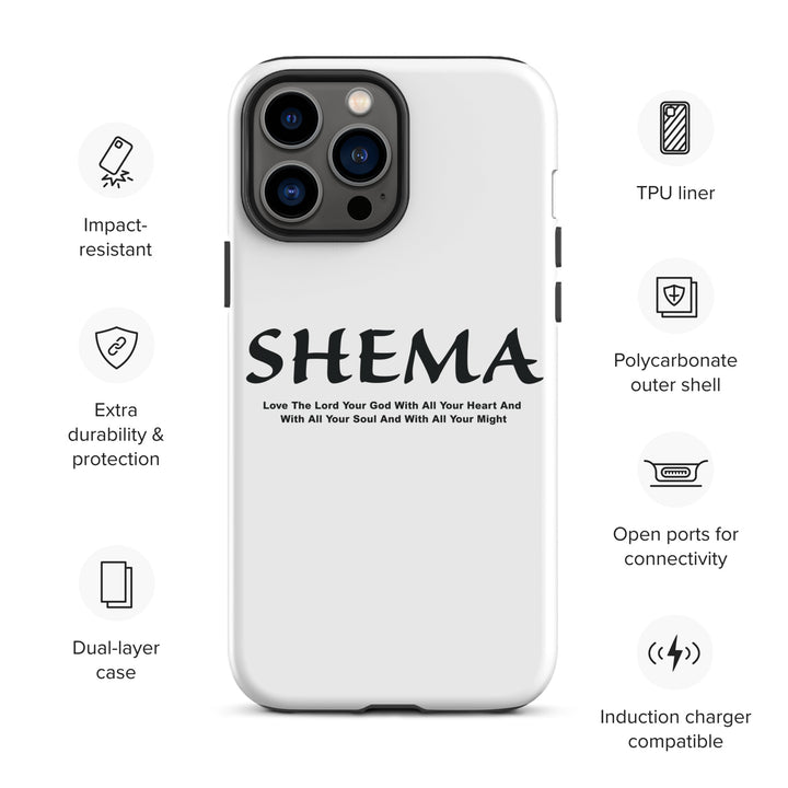 Christian Phone Case Shema Love The Lord White for iPhone® iPhone® Phone Cases   