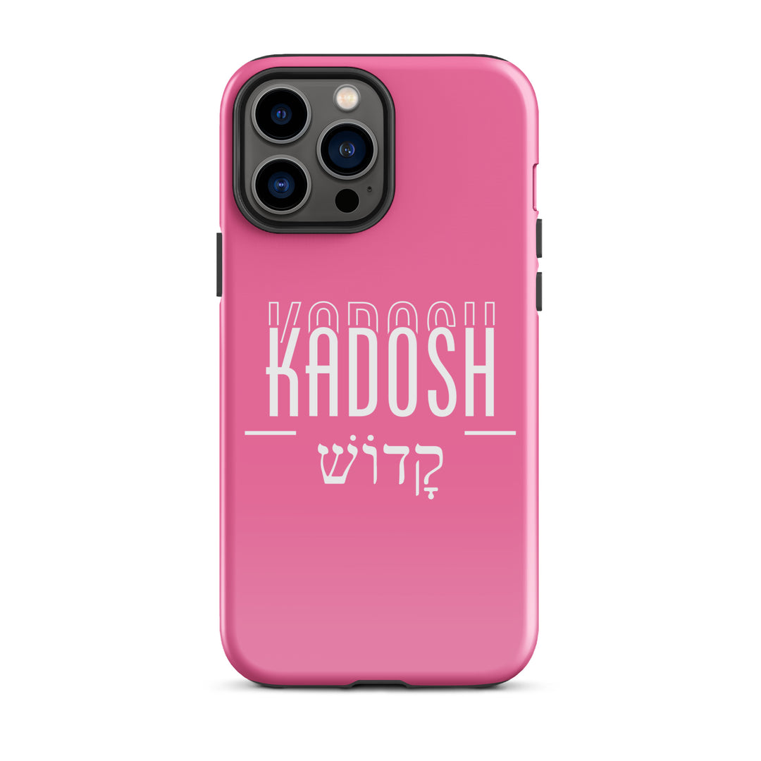 Christian Phone Case Kadosh Hebrew Pink for iPhone® iPhone® Phone Cases Glossy iPhone 13 Pro Max 