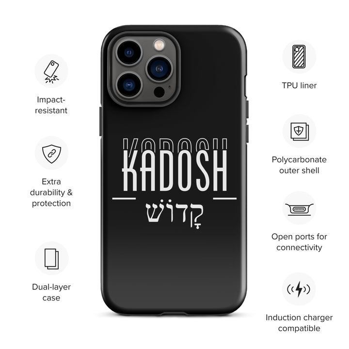 Christian Phone Case Kadosh Hebrew Black for iPhone® iPhone® Phone Cases   