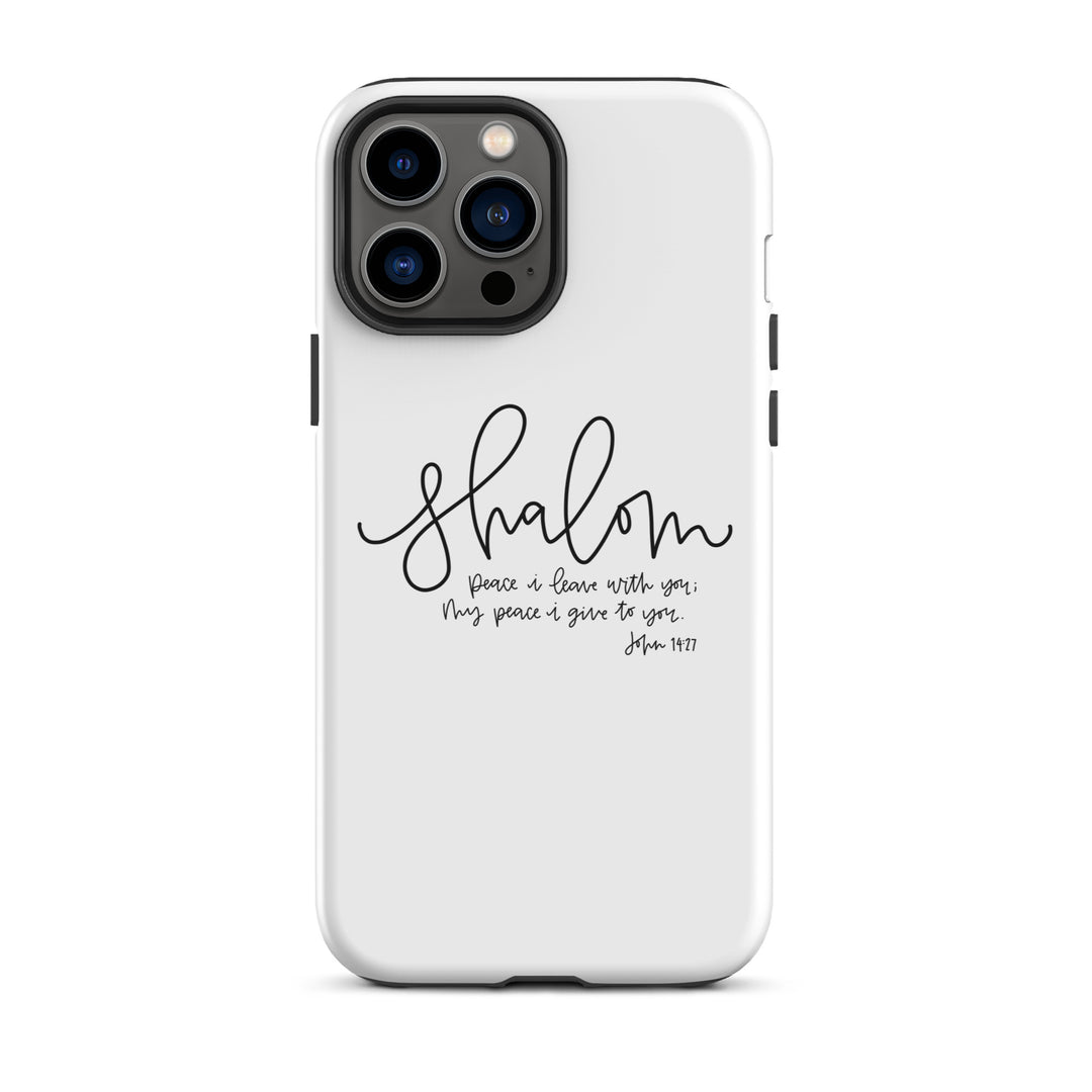 Christian Phone Case Shalom White for iPhone® iPhone® Phone Cases Glossy iPhone 13 Pro Max 