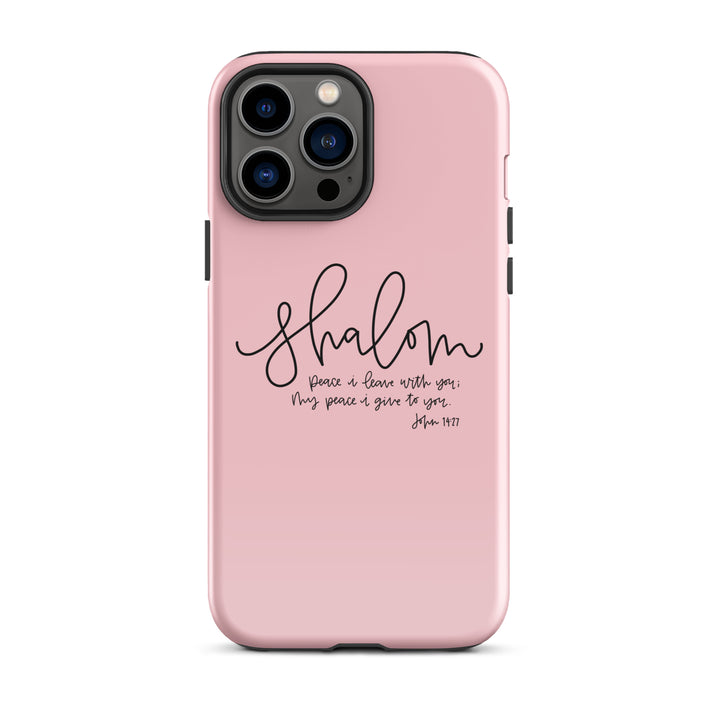 Christian Phone Case Shalom Pink for iPhone® iPhone® Phone Cases Glossy iPhone 13 Pro Max 