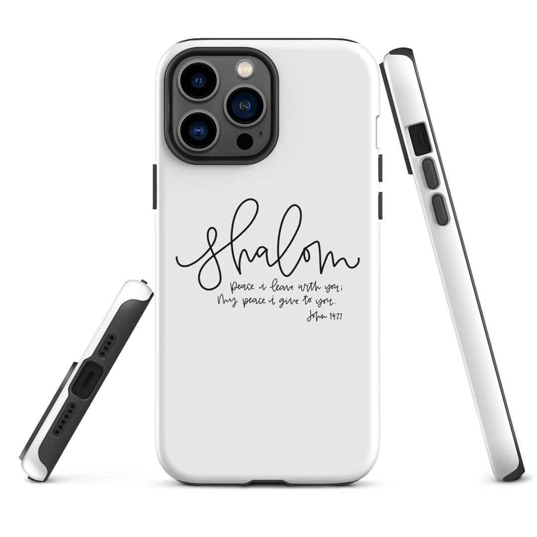 Christian Phone Case Shalom White for iPhone® iPhone® Phone Cases   