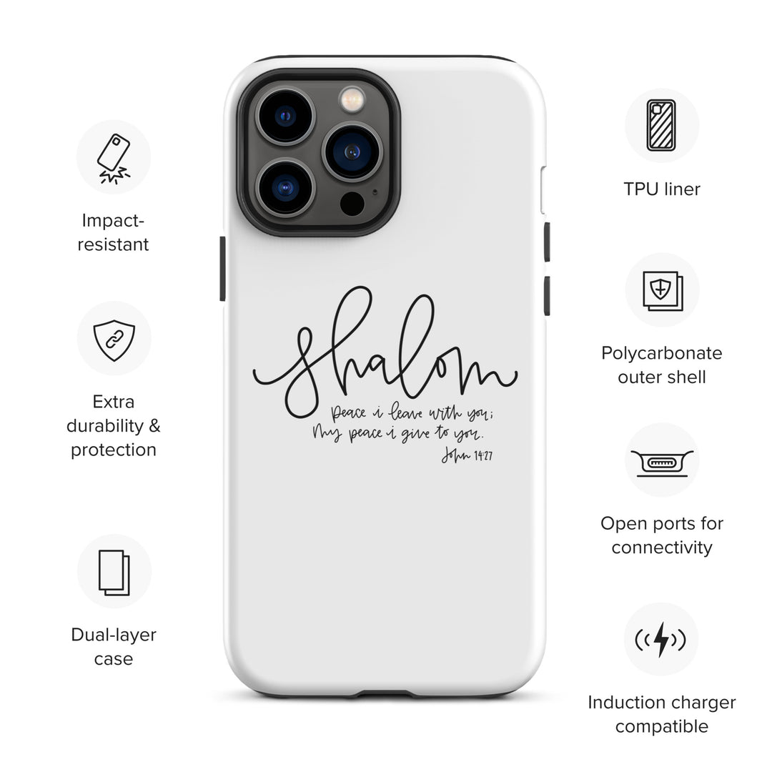 Christian Phone Case Shalom White for iPhone® iPhone® Phone Cases   