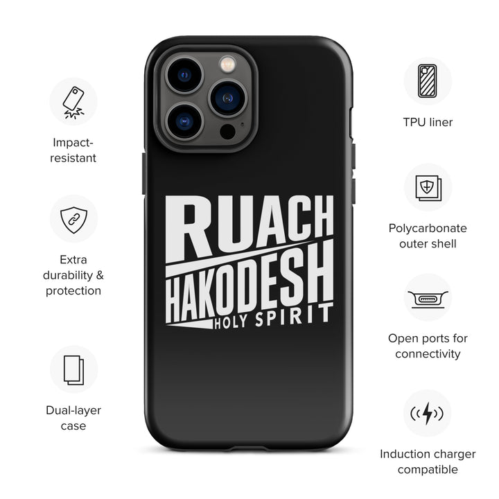 Christian Phone Case Ruach Hakodesh Holy Spirit Black for iPhone® iPhone® Phone Cases   