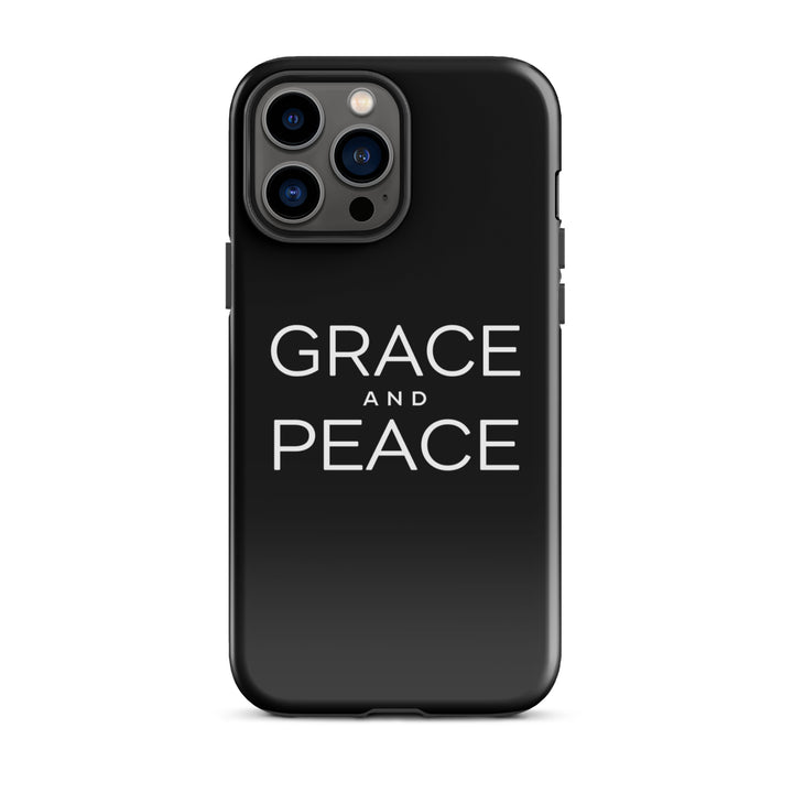 Christian Phone Case Grace and Peace Black for iPhone® iPhone® Phone Cases Glossy iPhone 13 Pro Max 