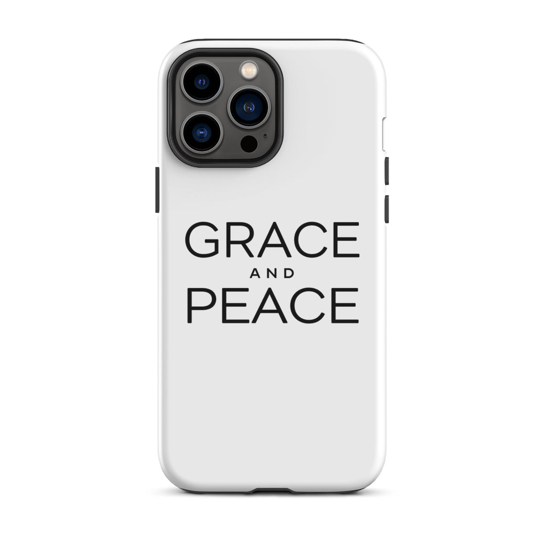 Christian Phone Case Grace and Peace White for iPhone® iPhone® Phone Cases Glossy iPhone 13 Pro Max 