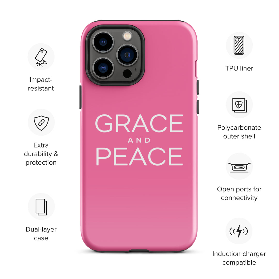 Christian Phone Case Grace and Peace Pink for iPhone® iPhone® Phone Cases   