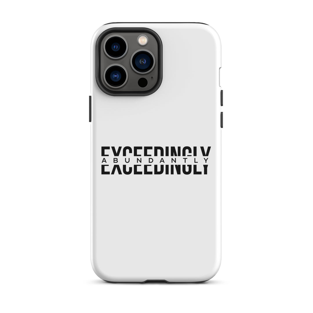 Christian Phone Case Exceedingly Abundantly White for iPhone® iPhone® Phone Cases Glossy iPhone 13 Pro Max 